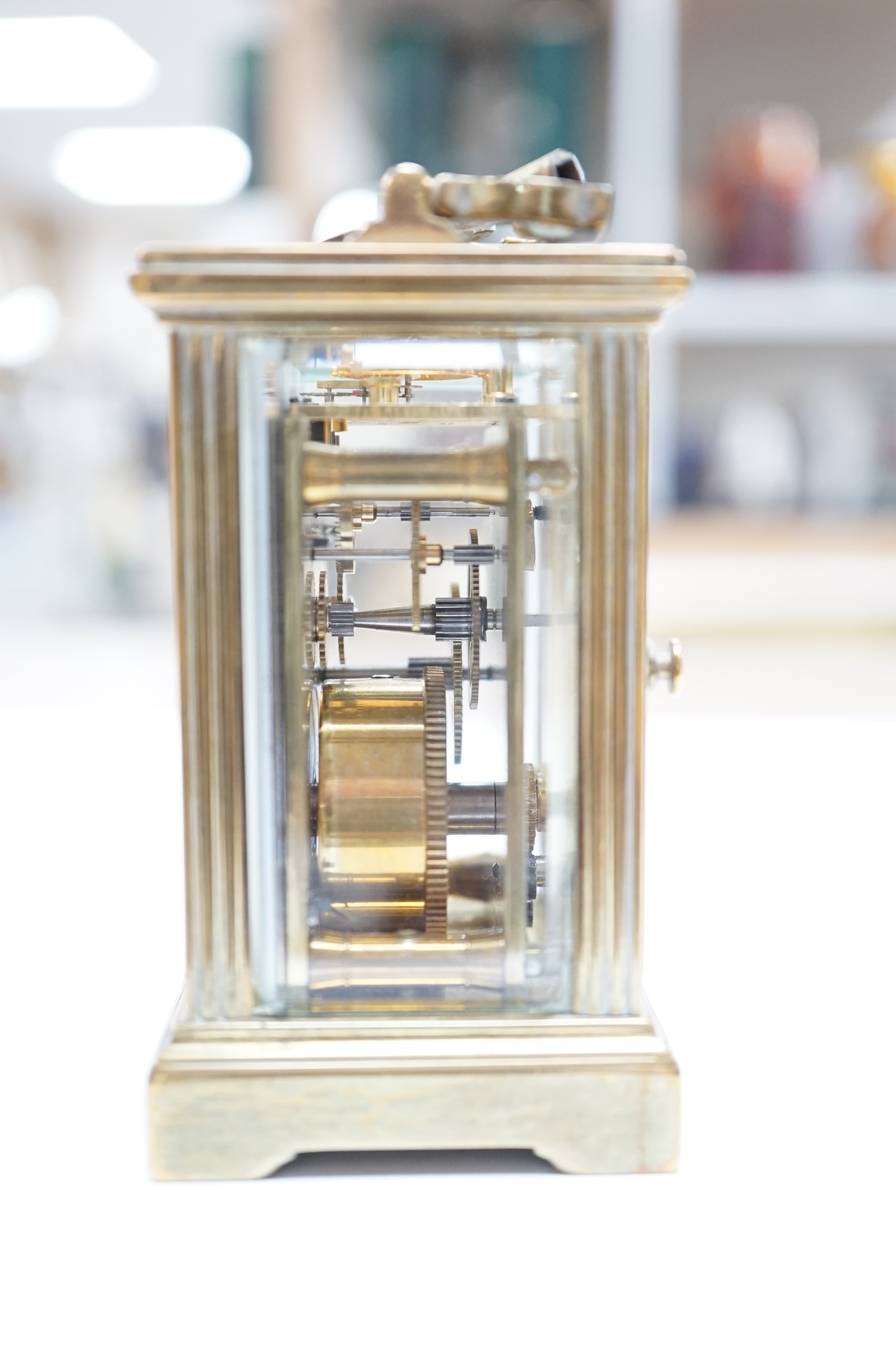 A miniature carriage timepiece, 8.5cm high